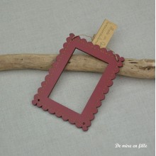 Petit cadre rectangle Rouge sang - La maison de Clémence