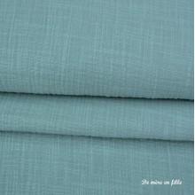 Double gaze tissu slub bleu acier 22110/106
