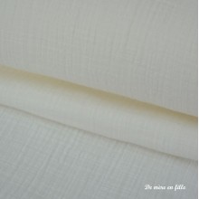 Double gaze tissu slub Ecru 22110/051