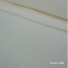 Double gaze tissu slub Ecru 22110/051