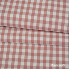 Coton à carreaux rose - 05635/014