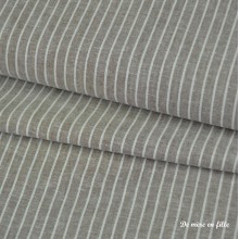 Taupe Striped Chambray Fabric - 23033/055