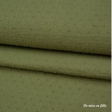 Khaki Polka Dot Double Gauze - 23238/227