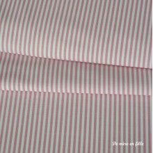 Rayures 3 mm vieux rose - 04347/02-0804