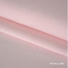Fines rayures rose pétale - 04360/01-0974