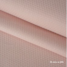 Cotonnade texturée petits jacquards rose poudré - 04341-0929