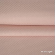 Cotonnade texturée petits jacquards rose poudré - 04341-0929