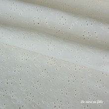 English embroidery fabric white - 04330/12-0001