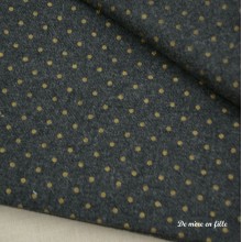 Dark grey wool with polka dots - Special Offers