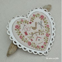 Thread Pack "Coeur de roses (Paper chart) - De mère en Fille"