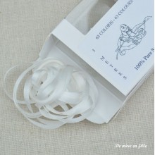 Silk Ribbon Au Ver à soie - WHITE