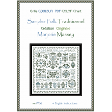 Sampler folk traditionnel PR50 (PDF) - Marjorie Massey - Le Passé Composé
