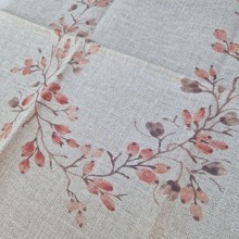 KIT Baby fox with hand-painted linen - Serenità di campagna