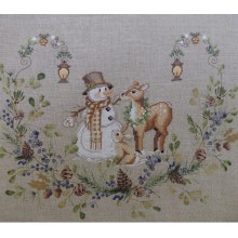 KIT Chiacchiere tra amici with hand-painted linen - Serenità di campagna