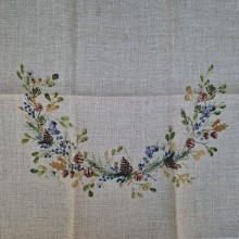 KIT Chiacchiere tra amici with hand-painted linen - Serenità di campagna